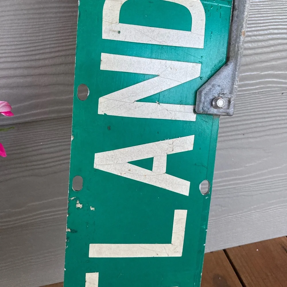 Retired Street Sign 1800 Block Rutland Vintage Decor - Picture 5 of 15